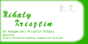 mihaly krisztin business card